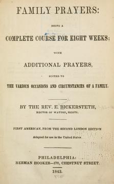 Family prayers : being a complete course for eight weeks ; with ...